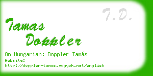 tamas doppler business card